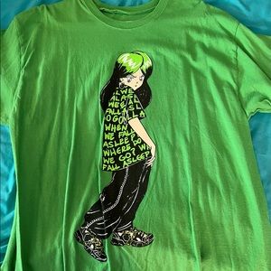 Billie Eilish Green shirt
